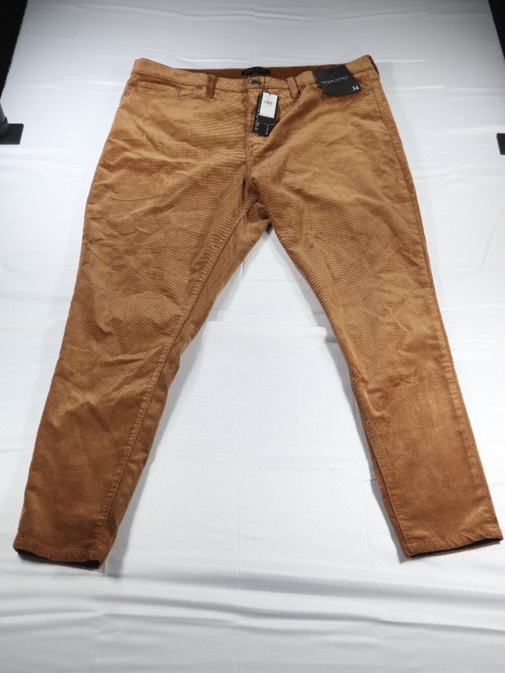 Women Banana Republic Mid Rise Skinny Ankle Corduroy Pants Brown Size 34 NWT